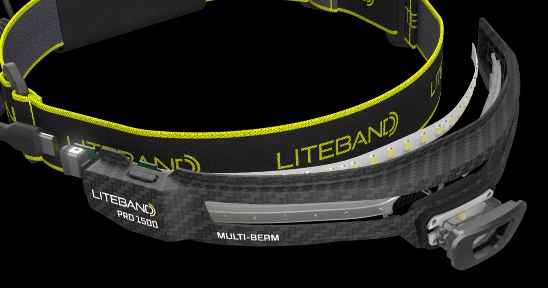 An exploded view of the Multi-Beam headlamp