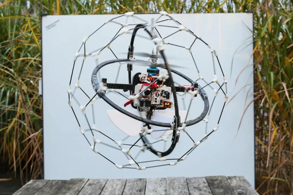 The Gimball bounces off, rather than avoids obstacles