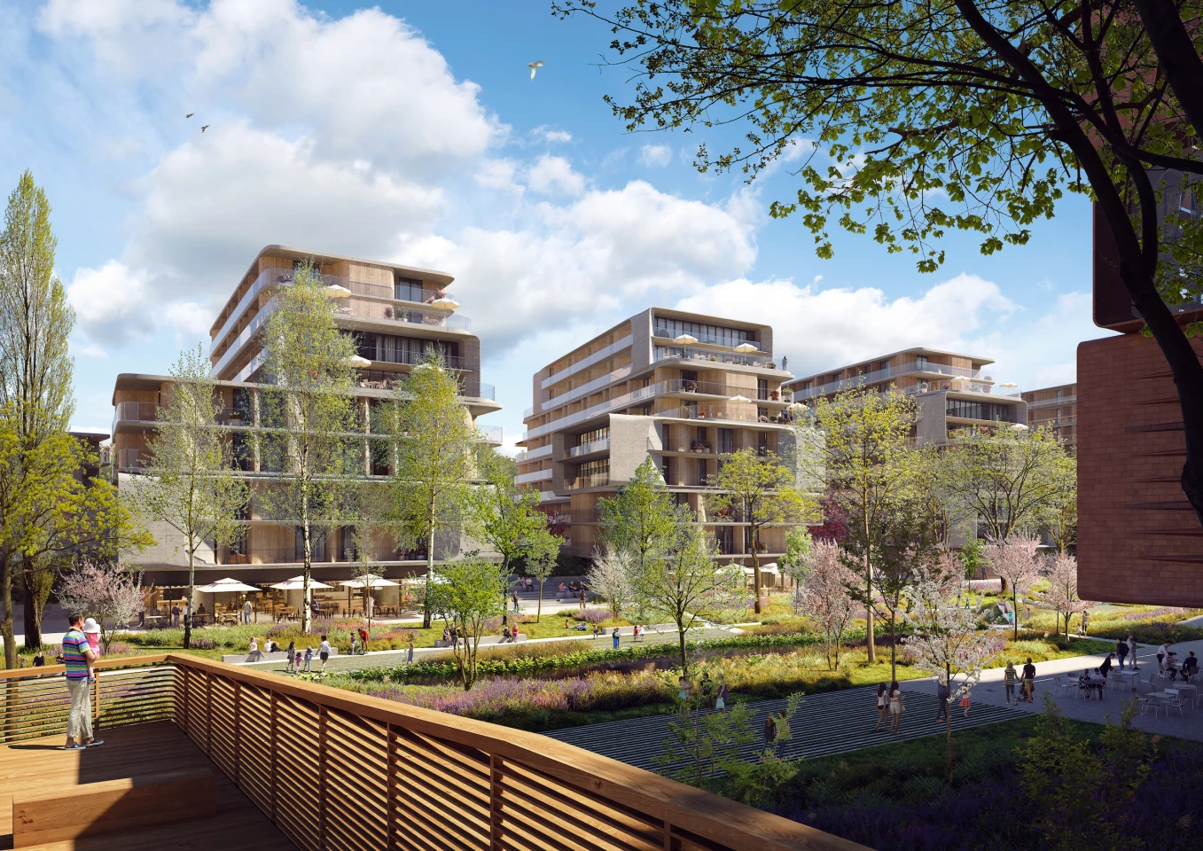 The Zugló City Centre will connect to a nearby creek and will add almost 35,000 sq m (roughly 376,000 sq ft) of communal green space