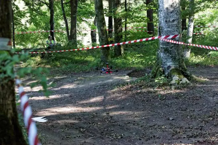 24 competitors raced their drones through the 150 m (492 ft) course