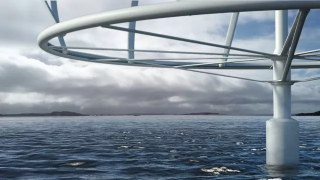 The SeaTwirl is a proposed offshore wind power-harvesting system, that stores kinetic energy using a flywheel-like principle