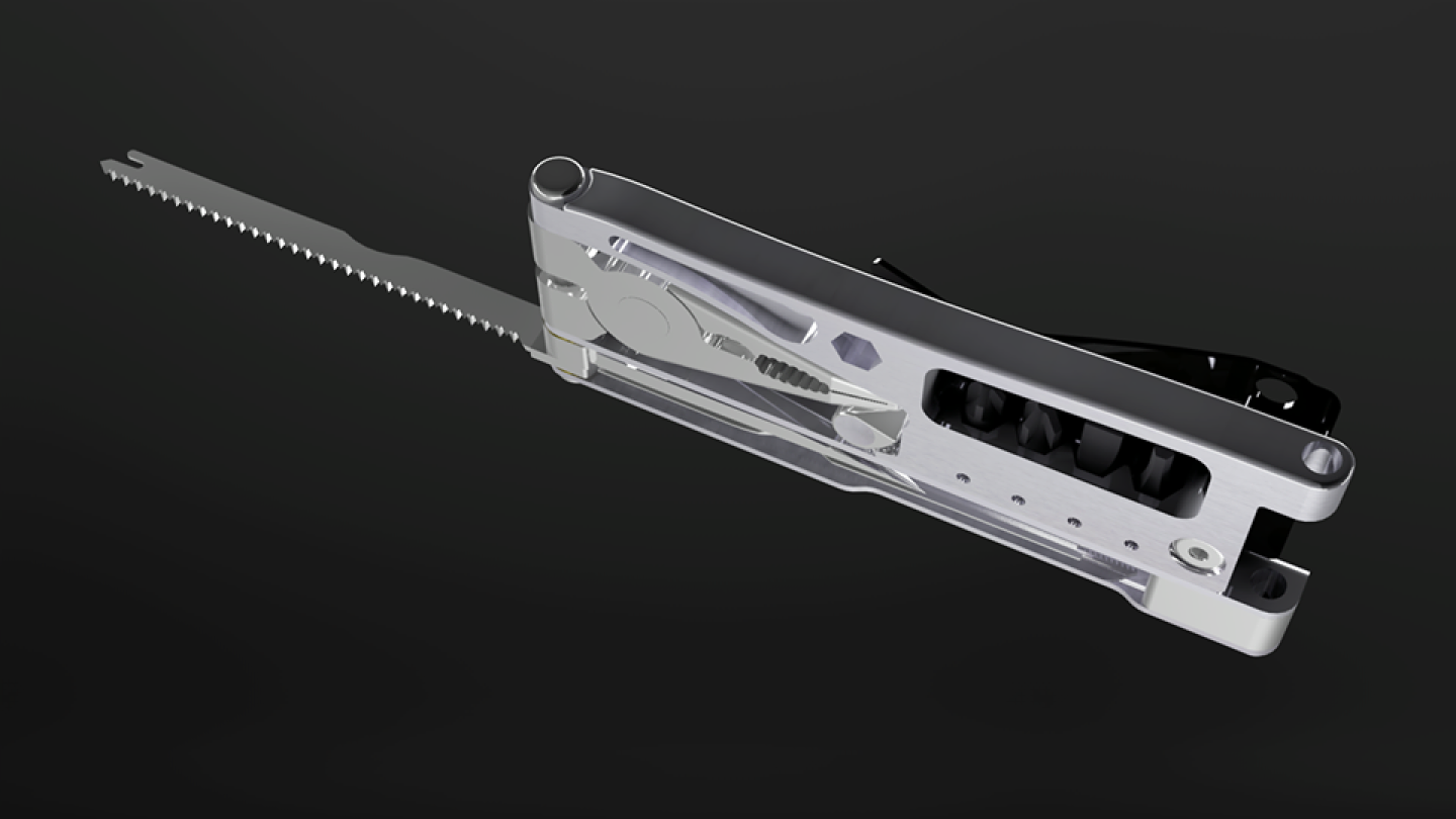 Modular multitool splits in half for twohanded tasks