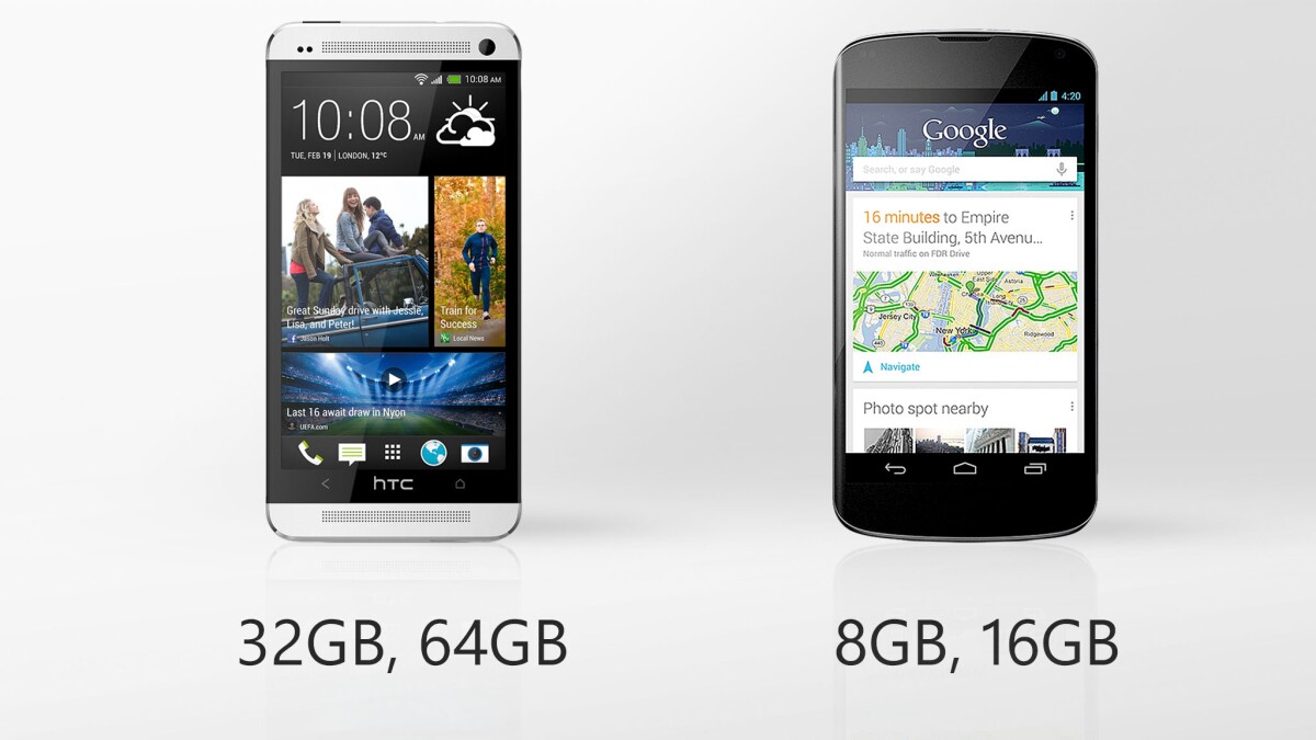 The Nexus 4's storage is a bit cramped