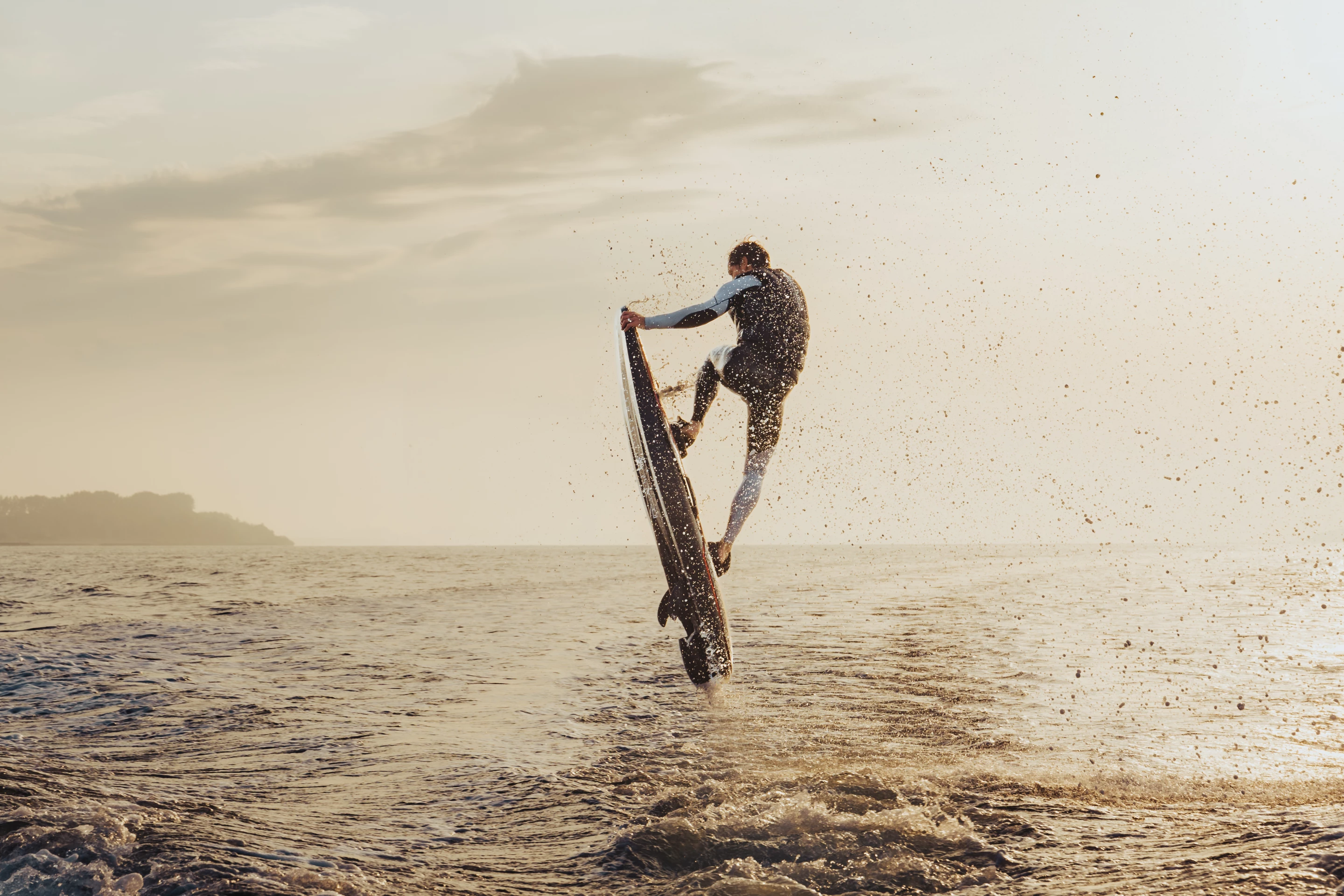 Foot straps are included for tricks in and out of the water