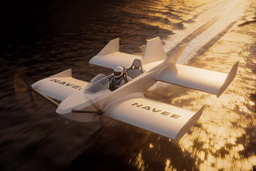 The WaveFly 5X making its public debut flight over Lake Taihu, China's third largest lake
