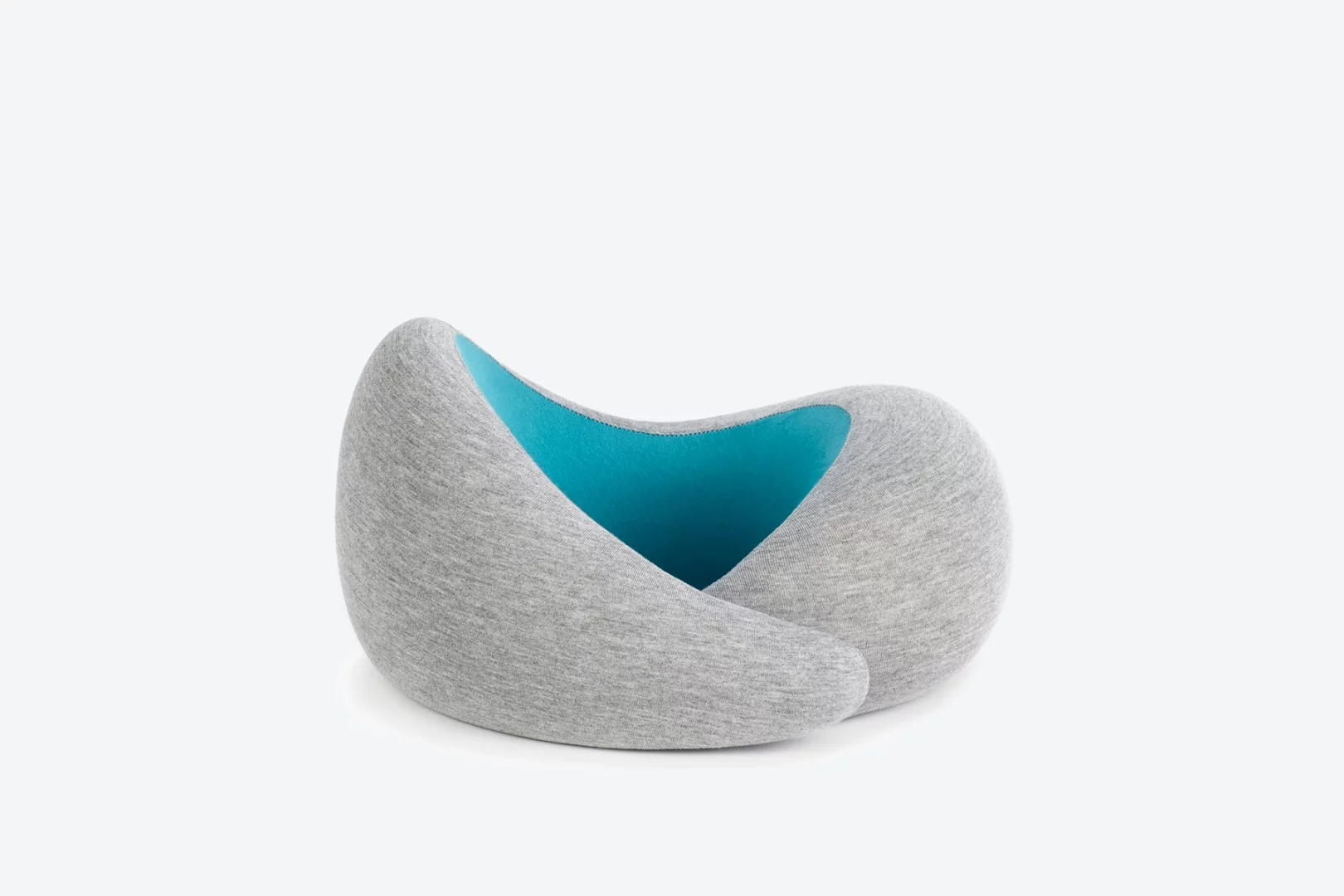 The memory foam interior of the Ostrich Pillow Go is covered by a protective cotton layer and a removable, washable sleeve too