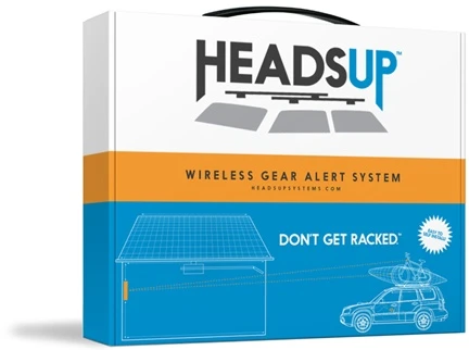 The HeadsUp wireless gear alert system is designed to keep drivers from smashing their roof rack-mounted gear against their garage door