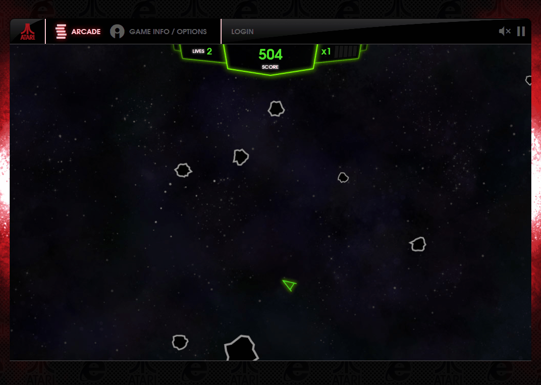 Asteroids on the Atari Arcade