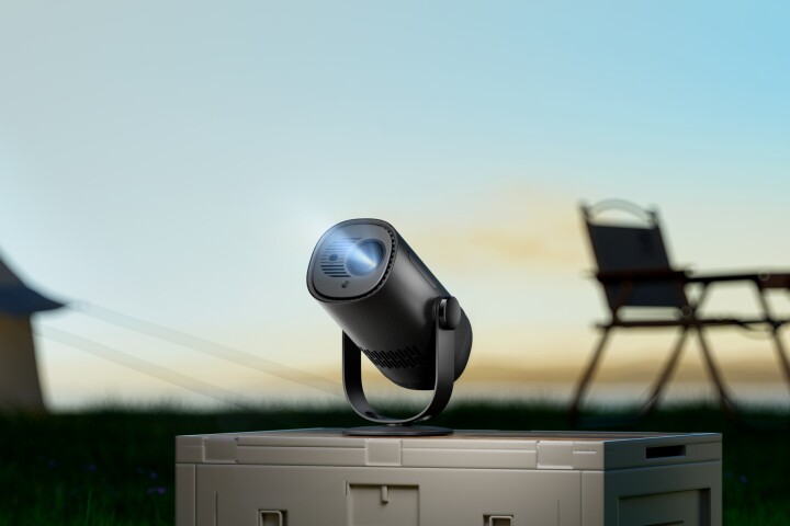 Dangbei's first portable projector is battery powered, sits on a versatile gimbal stand and includes AI-powered setup smarts