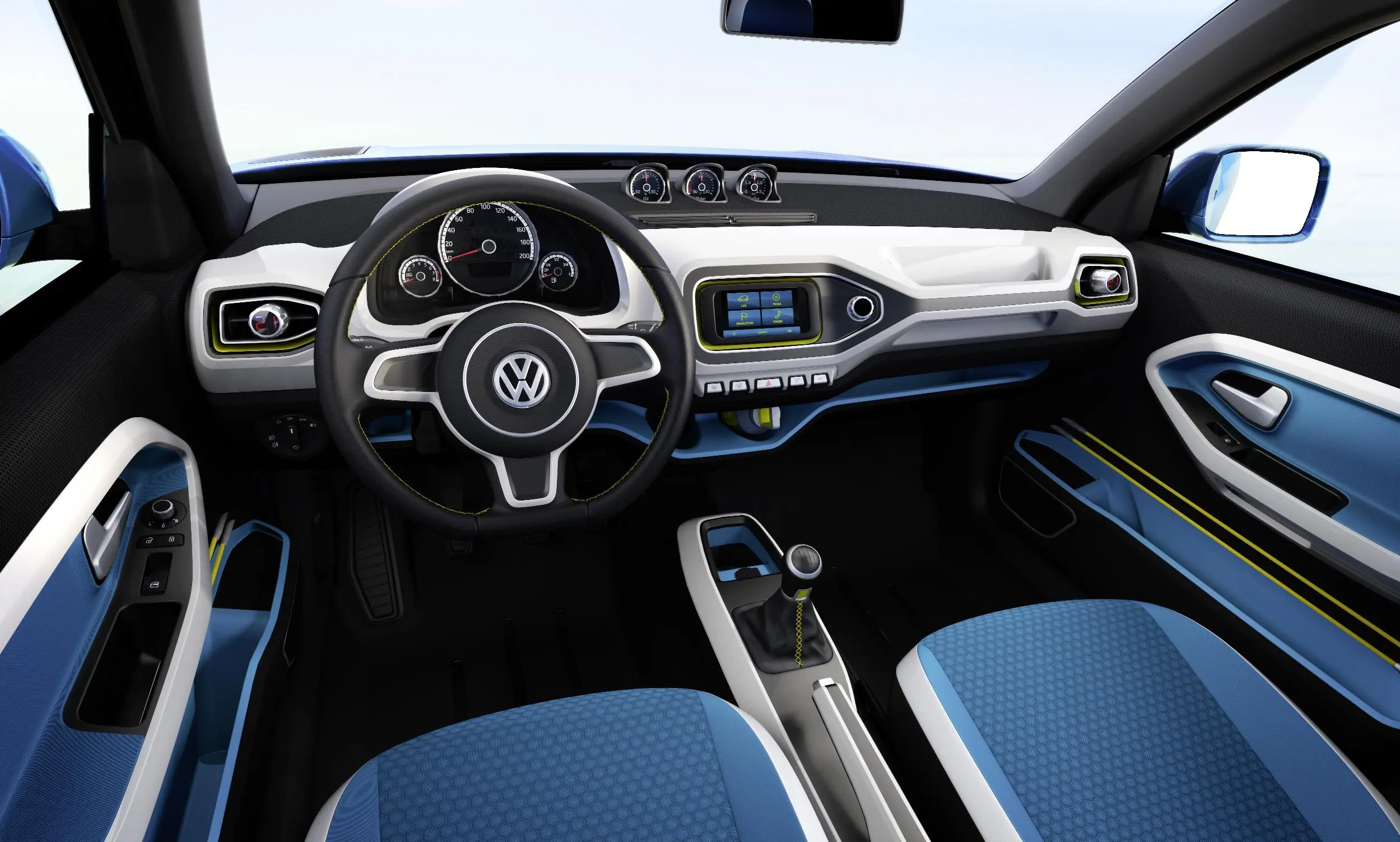 The Volkswagen Taigun compact SUV concept's inetrior