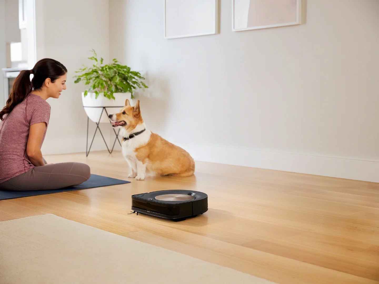 The Roomba s9+ can be controlled via voice