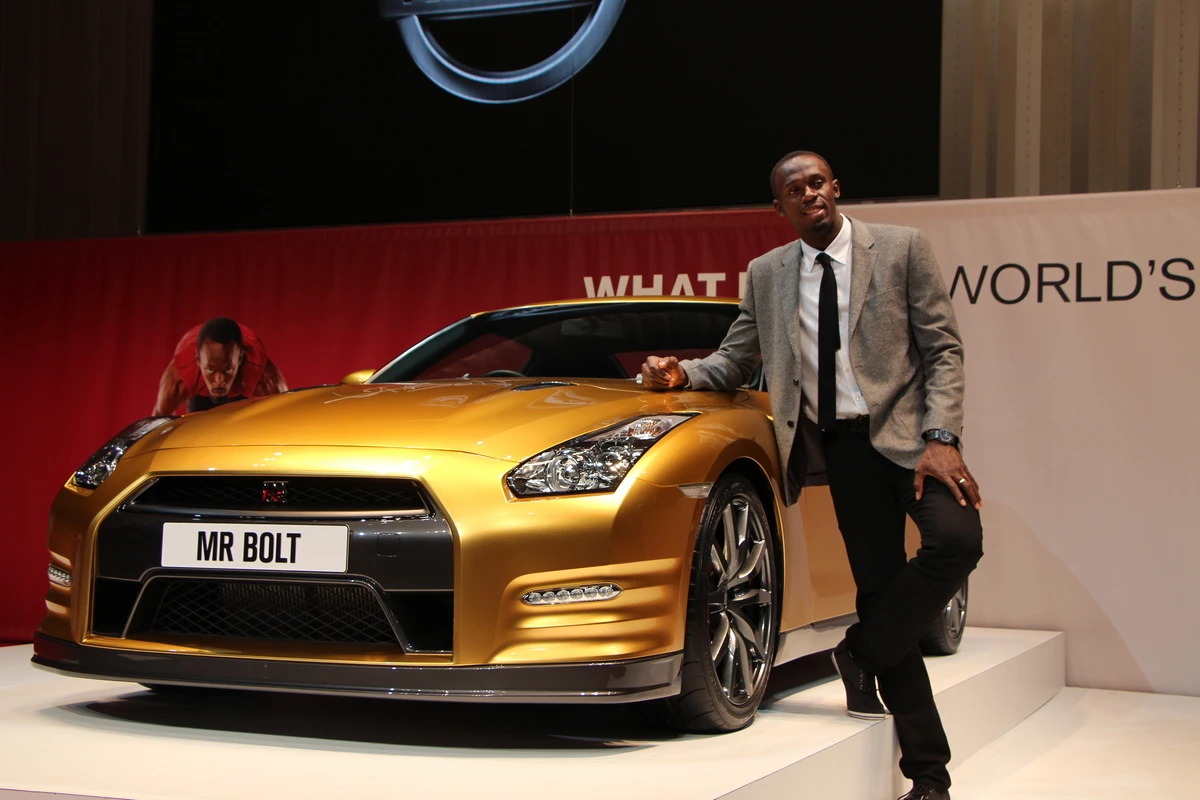 Usain Bolt's custom Bolt Gold GT-R will be auctioned off for his charity