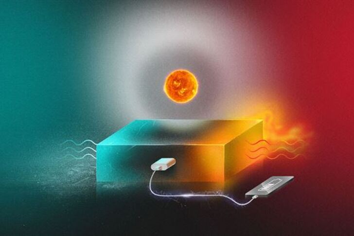 An artist's concept of the MOST system charging a mobile device