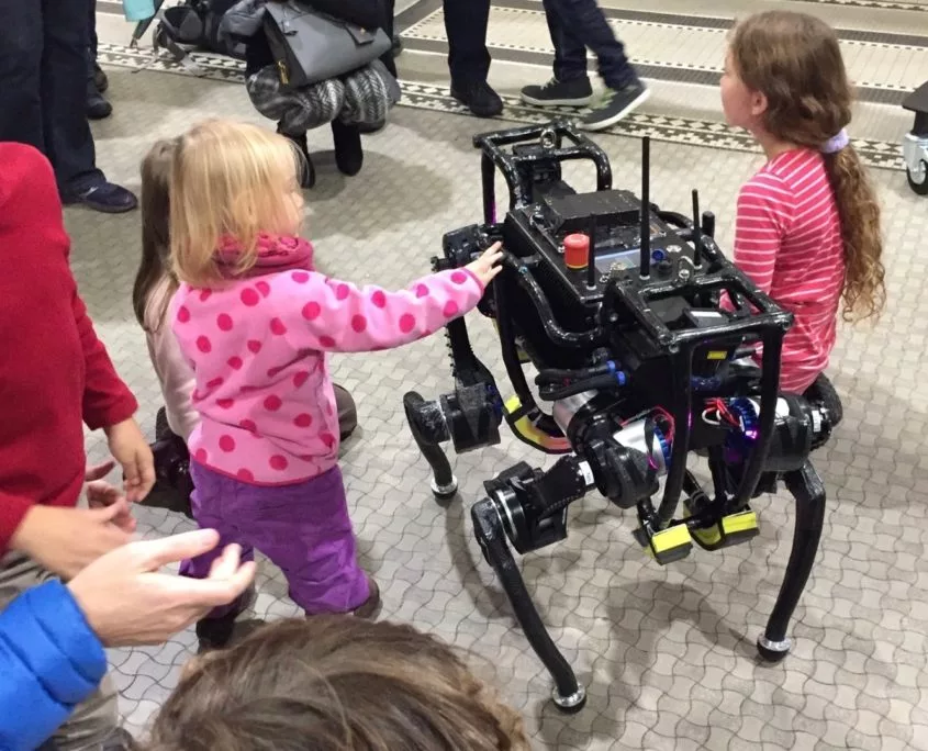 Children petting Anymal