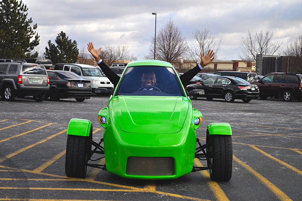 Elio Motors says the car fits 95 percent of men