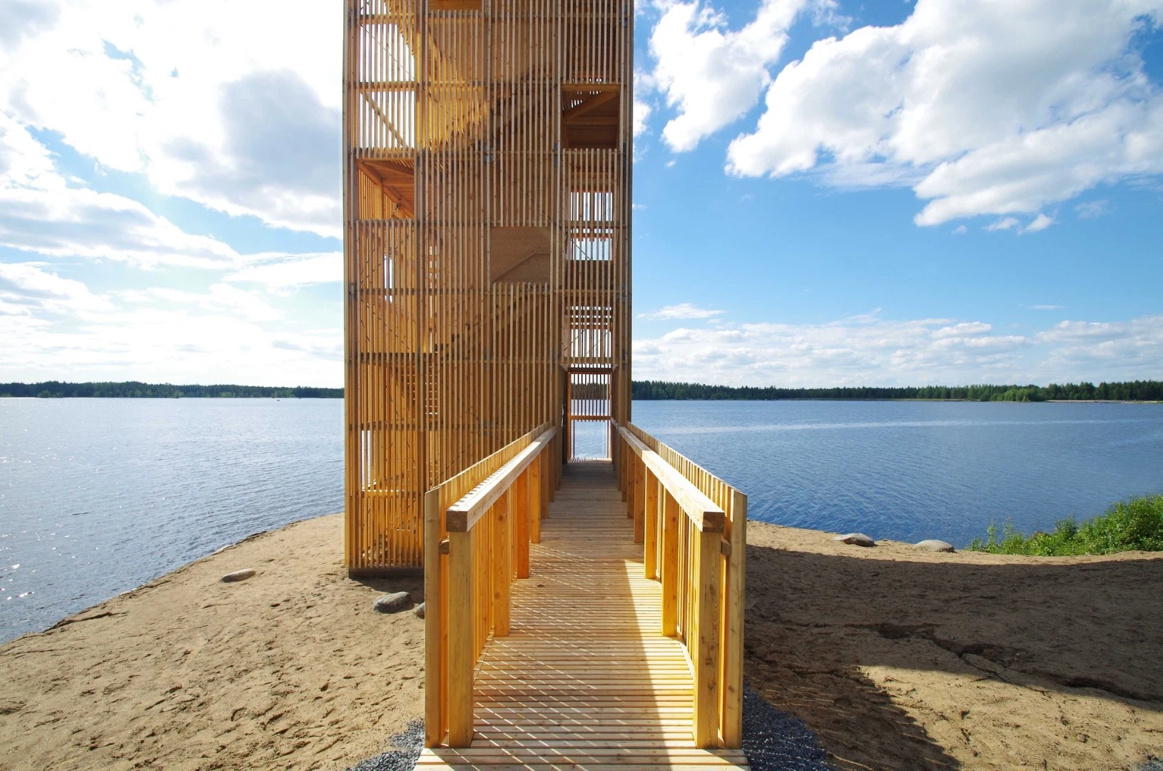 The tower is part of a larger landscaping project to turn the area into a recreation area suitable for all