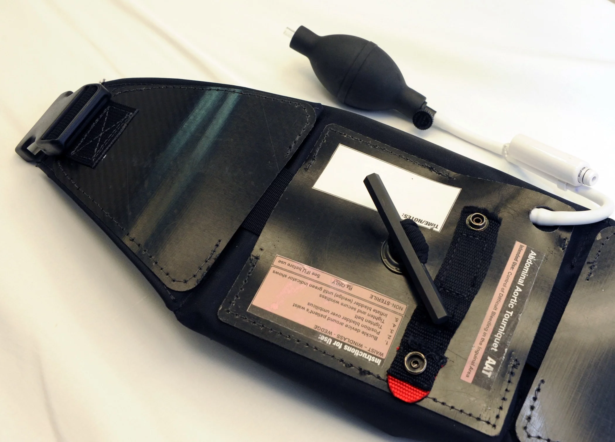 The abdominal aortic tourniquet designed to reduce battlefield deaths by restricting blood flow to injured areas