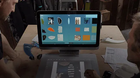 You can work back and forth and in unison across Sprout's horizontal and vertical workspaces, both of which are touch-enabled