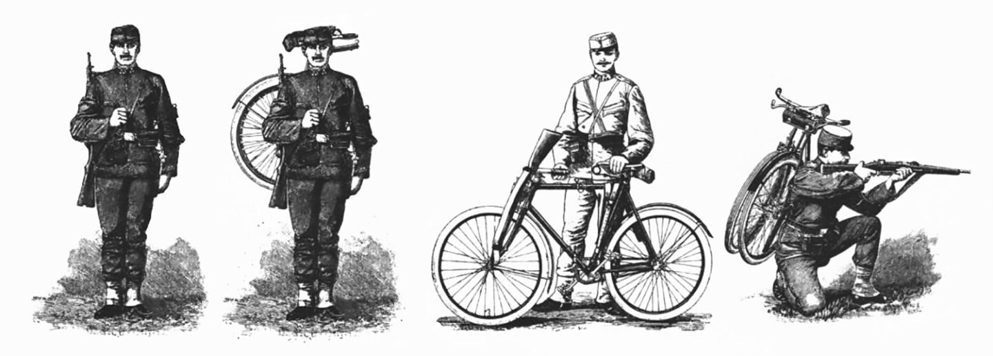 The addition of the bicycle to the foot soldier offered some compelling multipliers – mobility was vastly improved by a device that was very cost efficient to manufacture in bulk, and a soldier could carry more than twice as much.