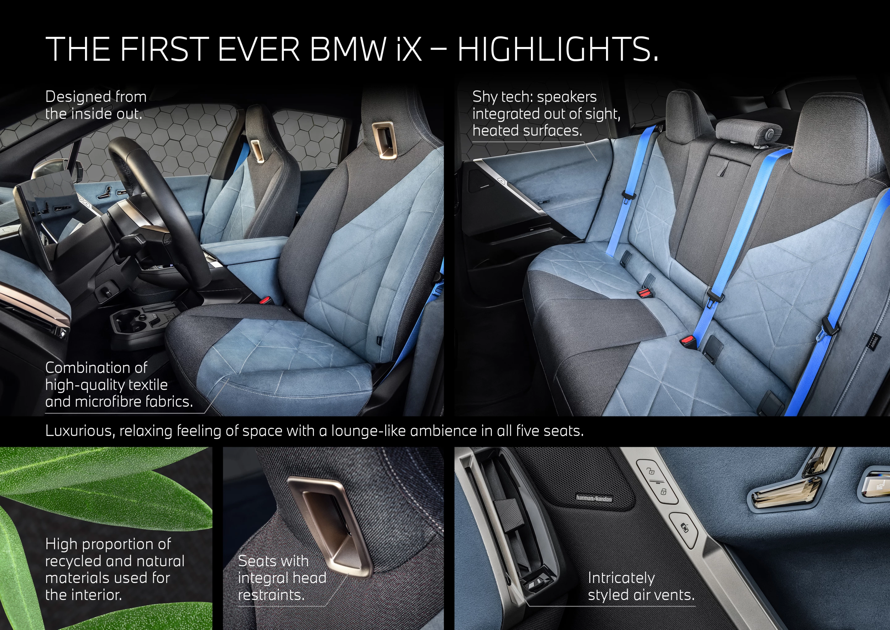 BMW iX interior highlights