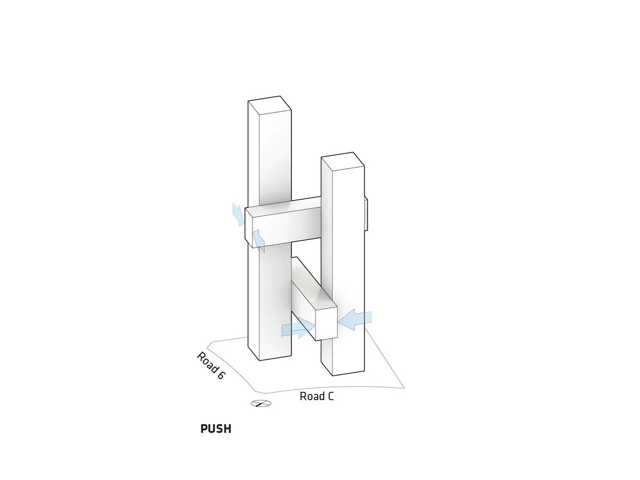 The designers essentially lopped several floors off of their original specs and reused them as bridges, giving the whole structure a unique look that will stand out among the Seoul skyline
