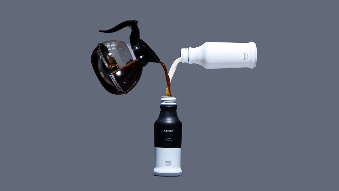A bottle of Coffeist has the same amount of caffeine as a strong cup of coffee