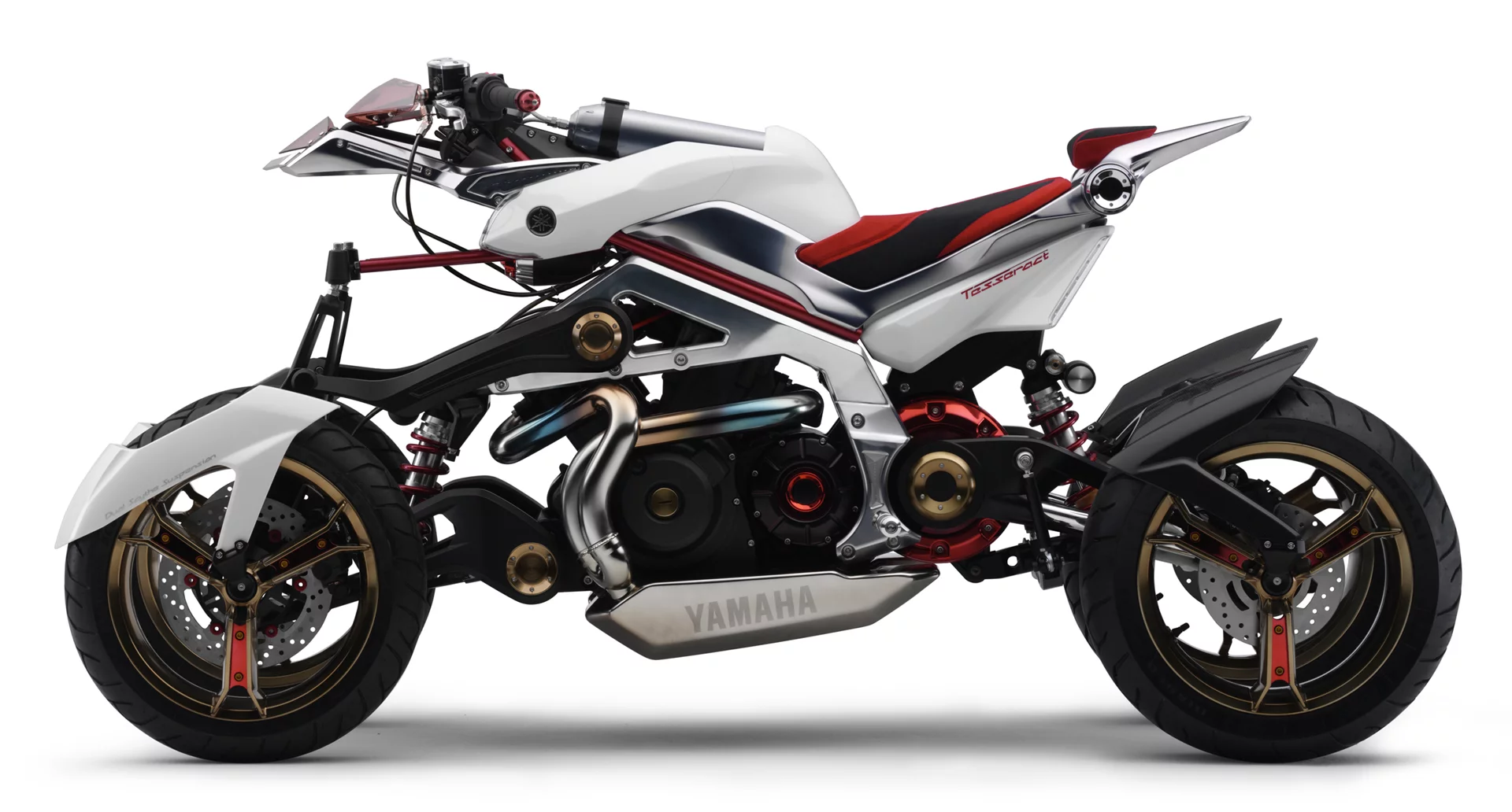 Yamaha's Tesseract was to be shown in updated guise at the 2009 Tokyo Motor Show before financial considerations resulting from the GFC caused it to be held over for a later date