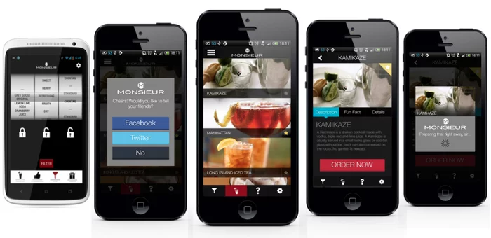 The Monsieur smartphone app