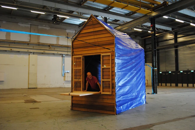 Hangout's window-table folds down inside or out