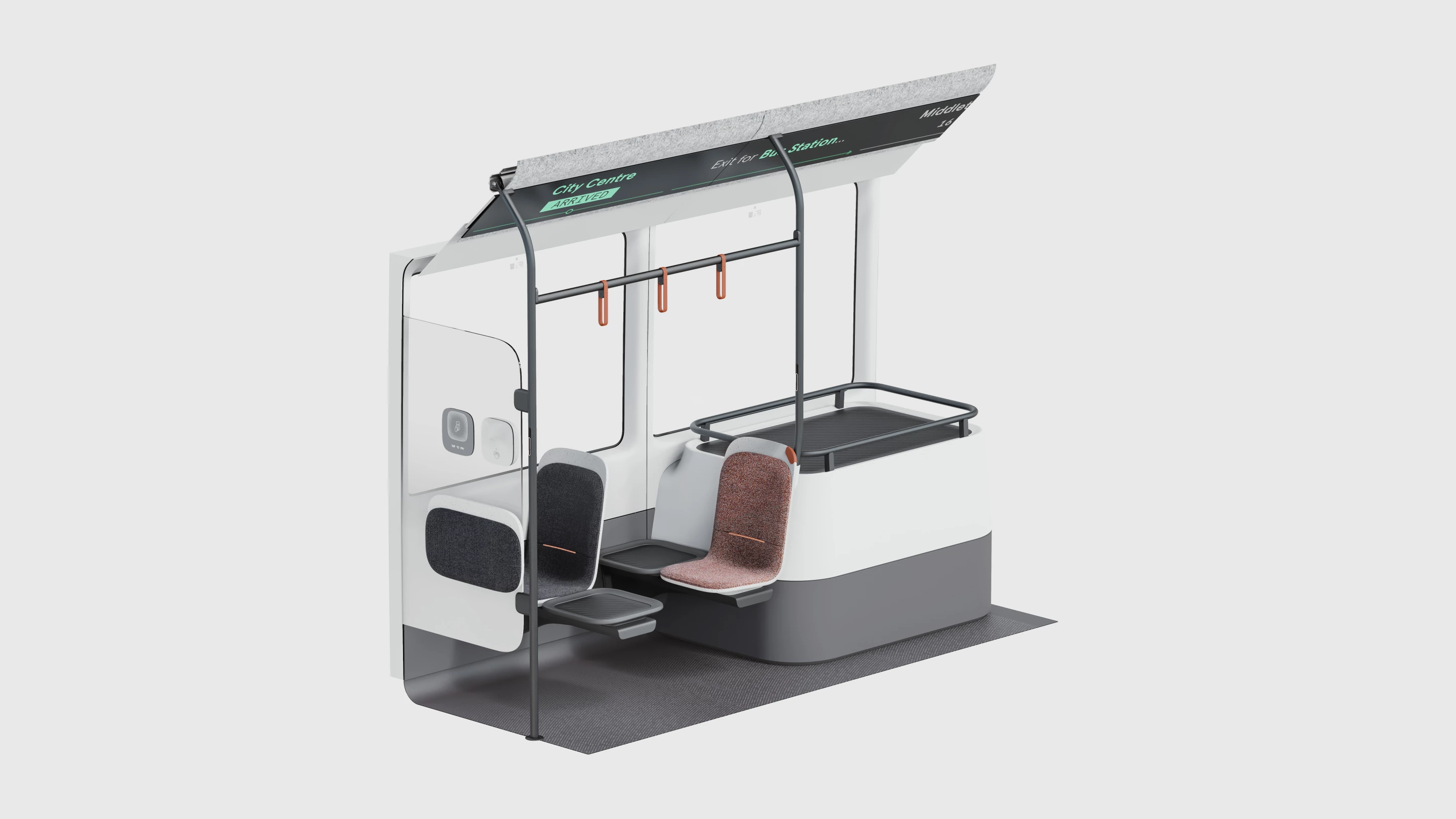 Spread out single seating with built-in side tables