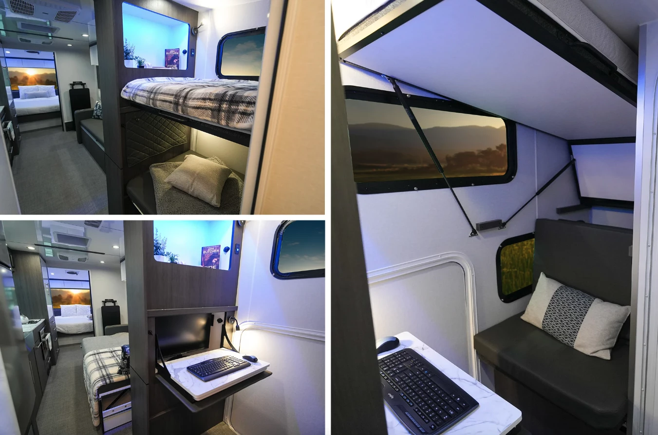 The signature element of the Sycamore floor plan is its rear bunk room/office