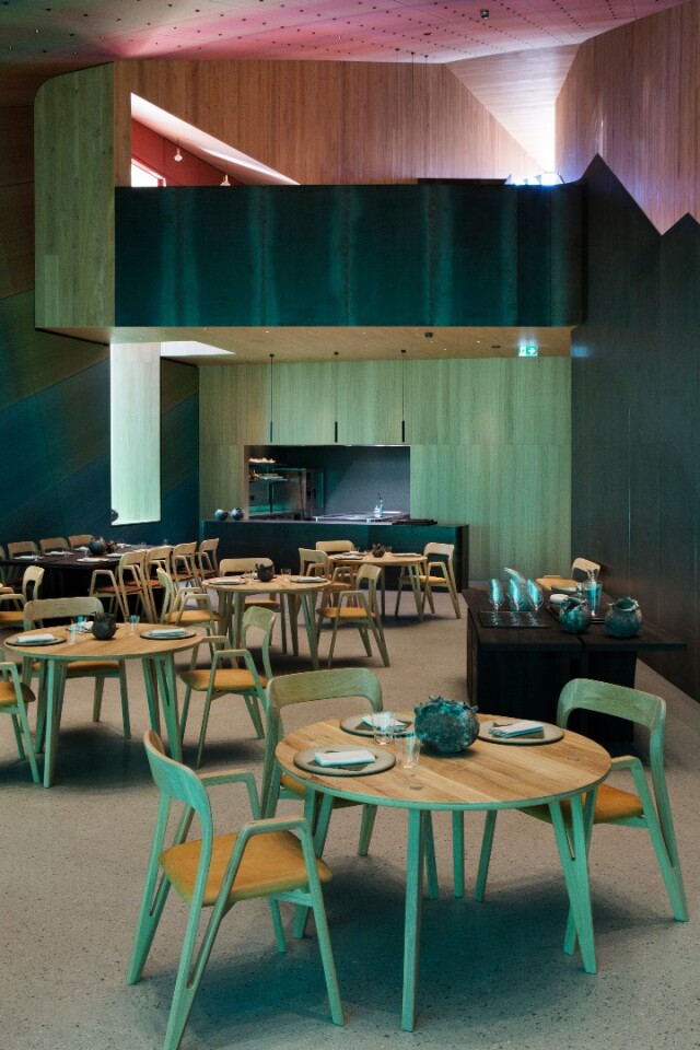 Under's interior includes a bar and a restaurant