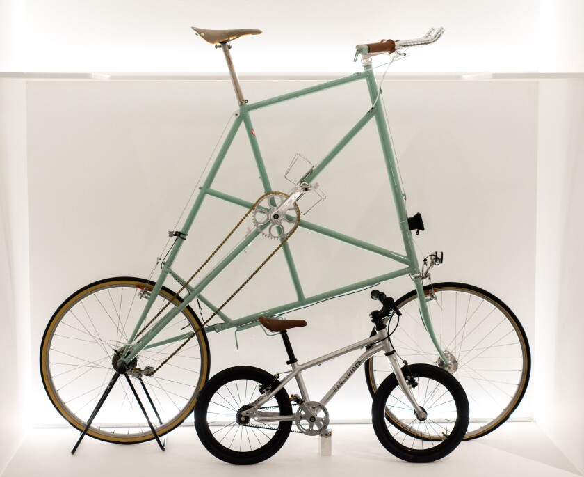 The bikes on show come in all shapes and sizes, like this Tall Bike and the Early Rider Belter 16