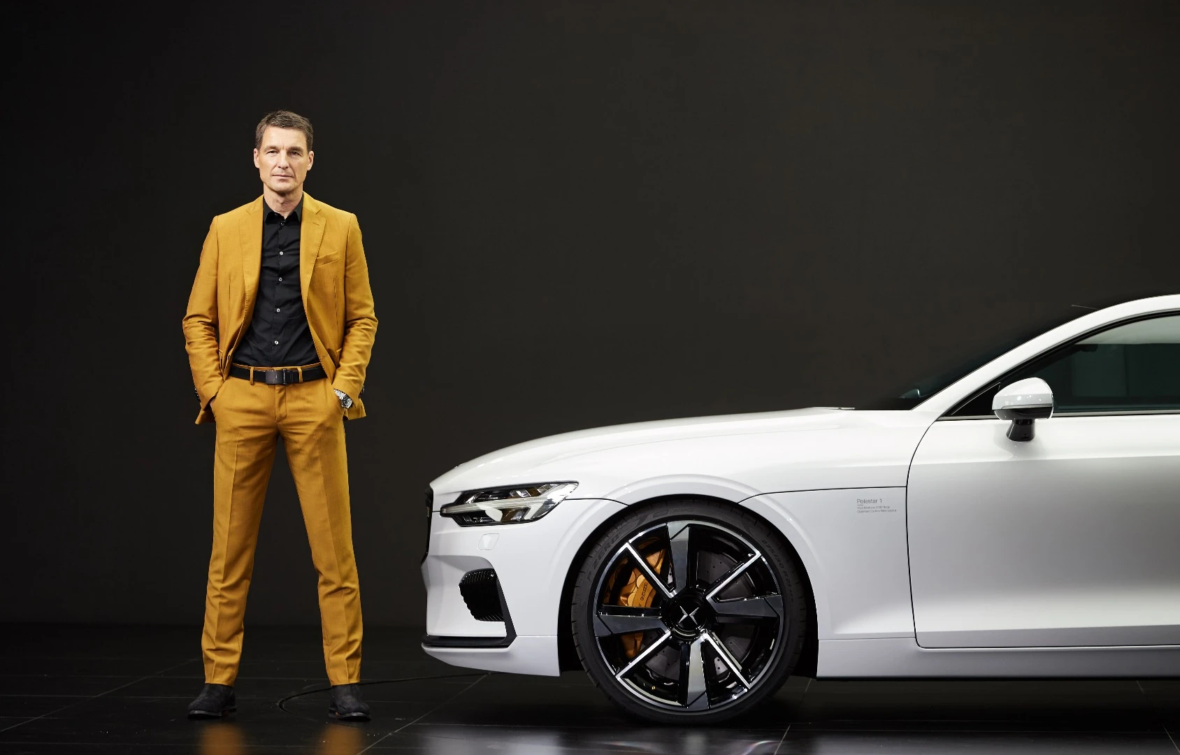 Polestar CEO Thomas Ingenlath and the Polestar 1