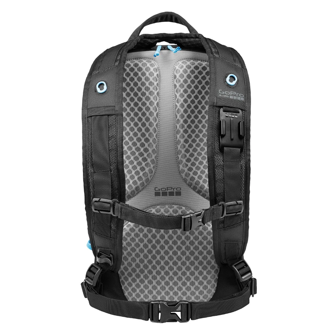 This is a slightly different design from GoPro, which usually sells sticky or strap mounts, not the whole bag