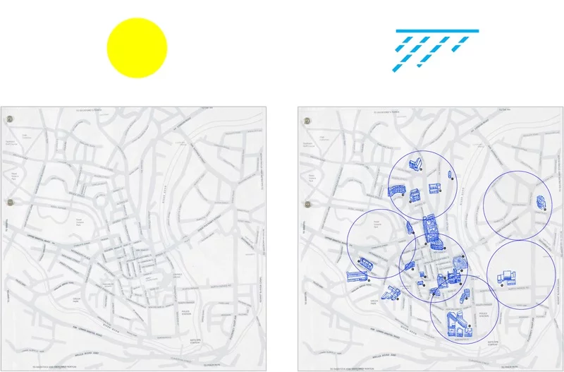 if it's cold or raining, museums, art galleries and the like may be highlighted