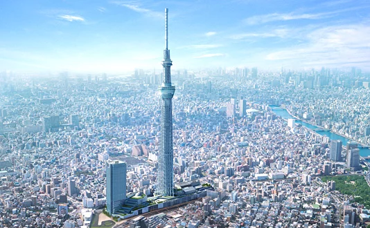 This rendering of the completed Sky Tower gives an idea of its tremendous scale (Image: Nikken Sekkei)