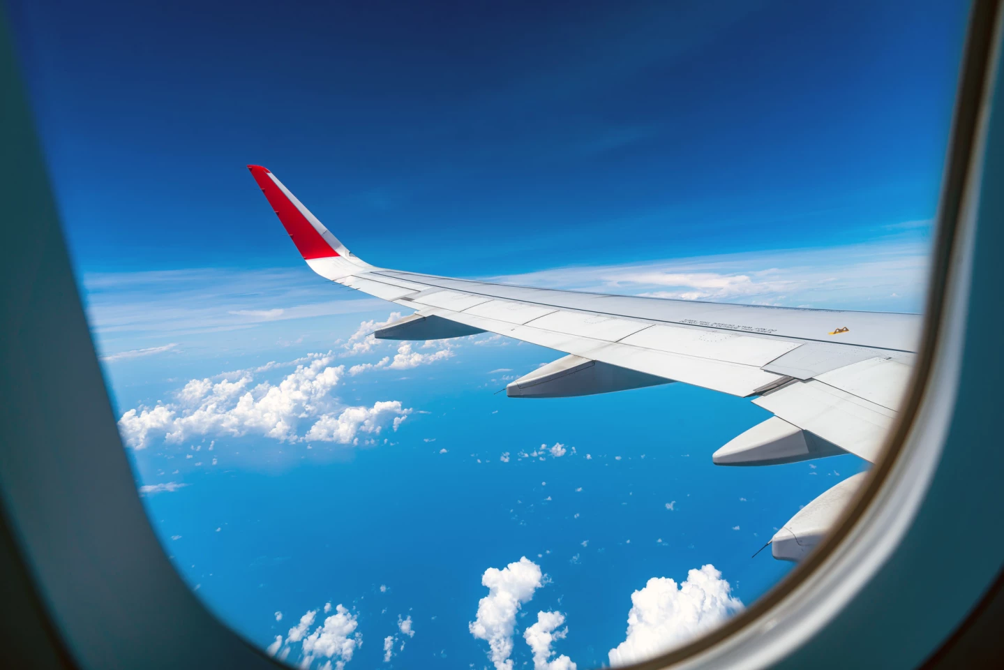 The winglet (in red) is a common feature on modern airplanes