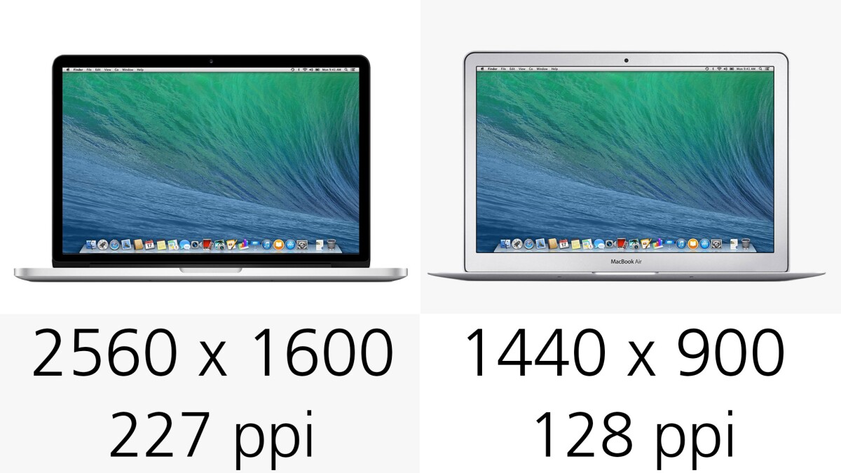 Display resolution is still a huge advantage for the Retina MacBook Pro
