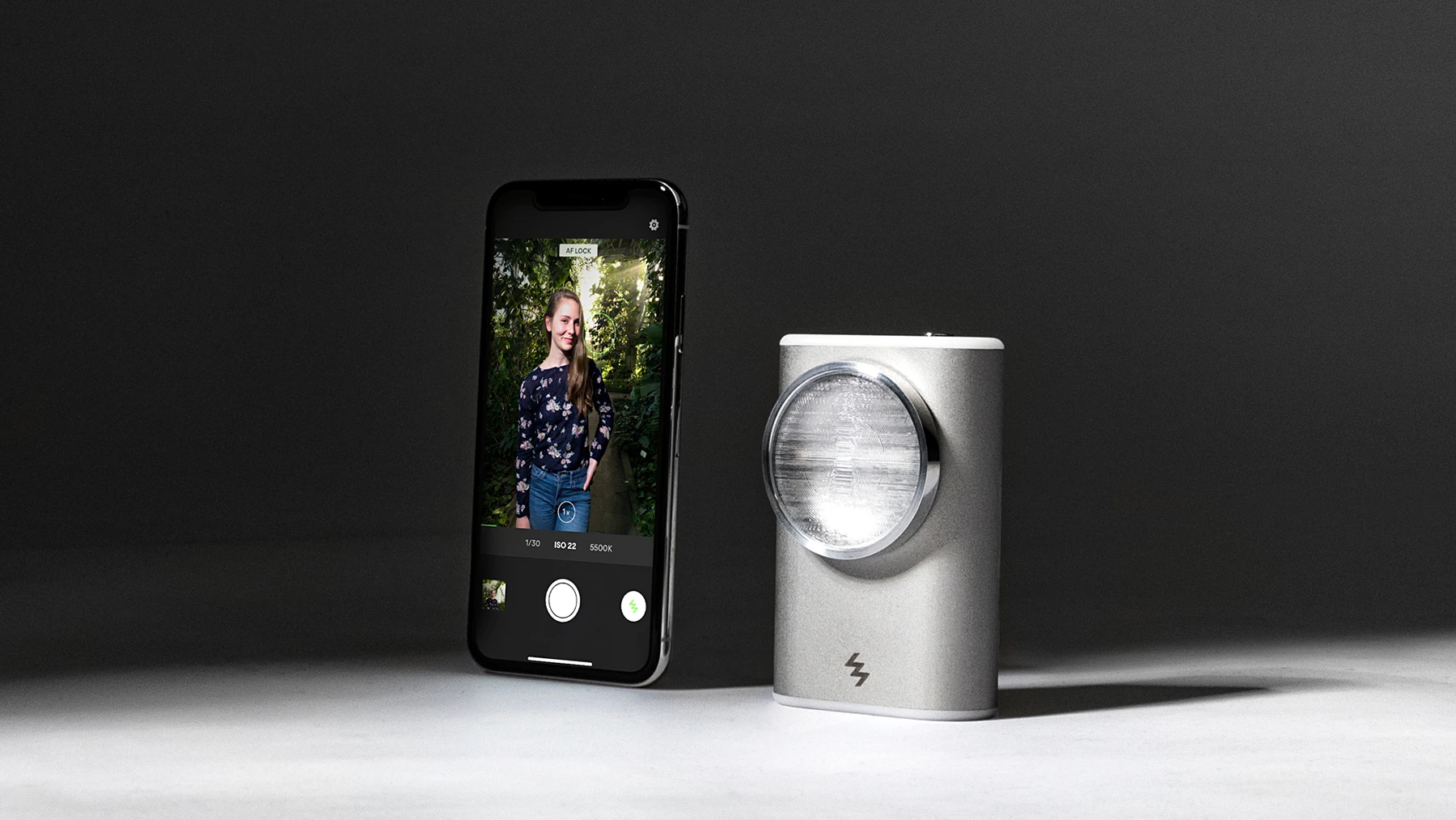 The LIT Flash works with your smartphone to get better lighting for your shots