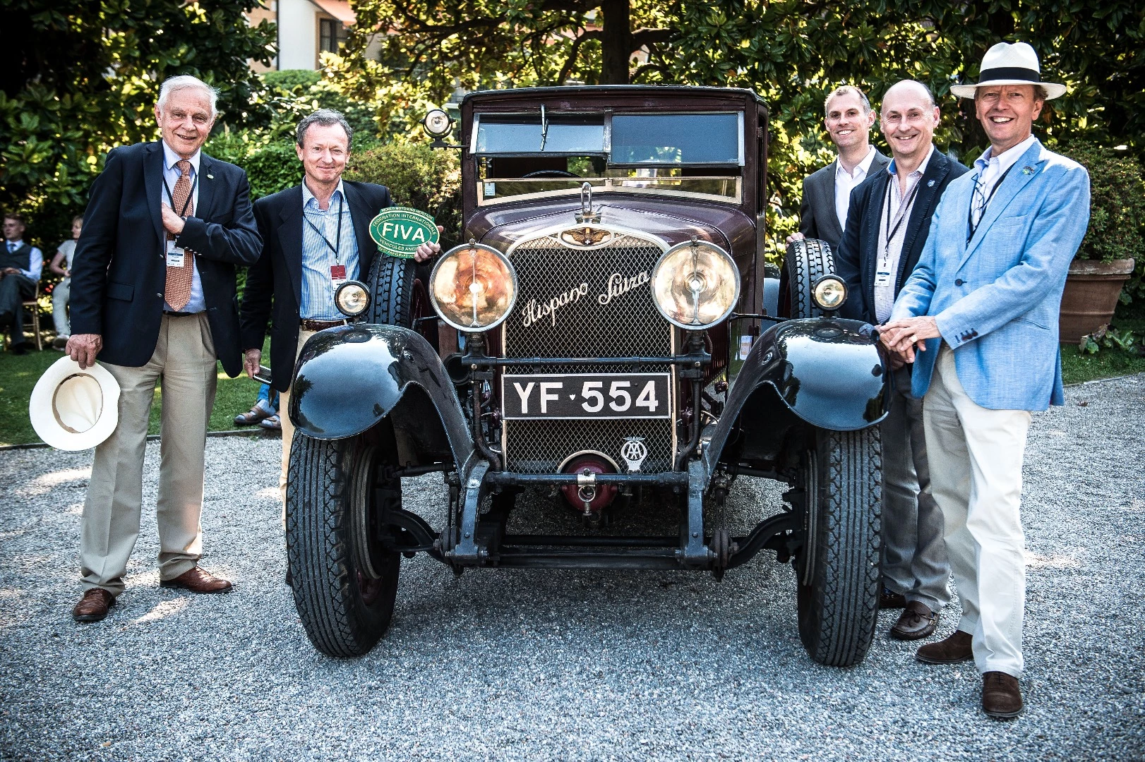 Marco Gastaldi's 1927 Hispano-Suiza T49 Weymann Sport Saloon by H. J. Muliner won the Trofeo FIVA for the best preserved pre-war car. It was in remarkable shape considering it has been on the road for 90 years.