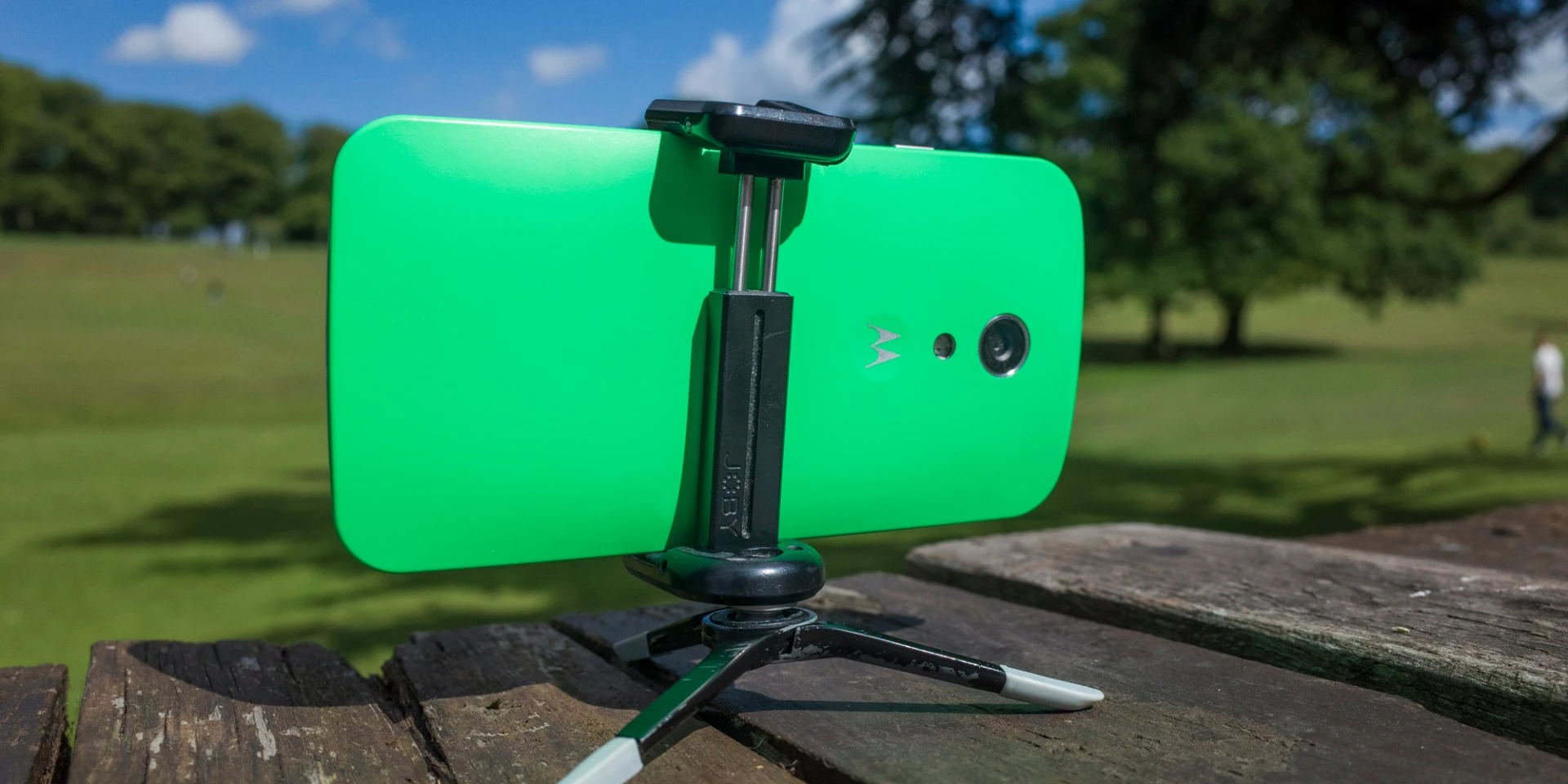 The Joby GripTight mount allows you to attach your smartphone to tripods and stands
