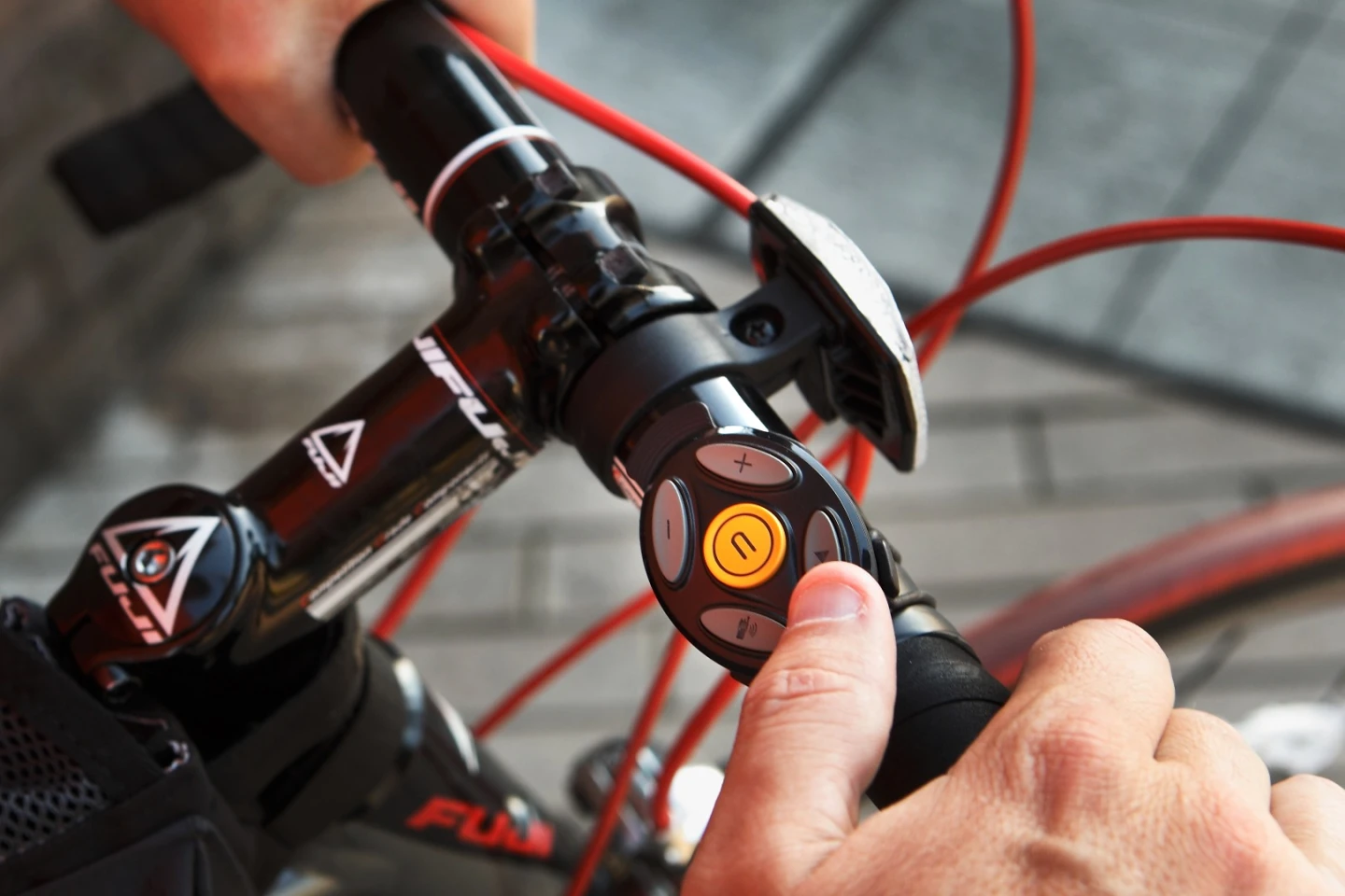 The wireless remote is designed to provide quick, eyes-free control of key functions
