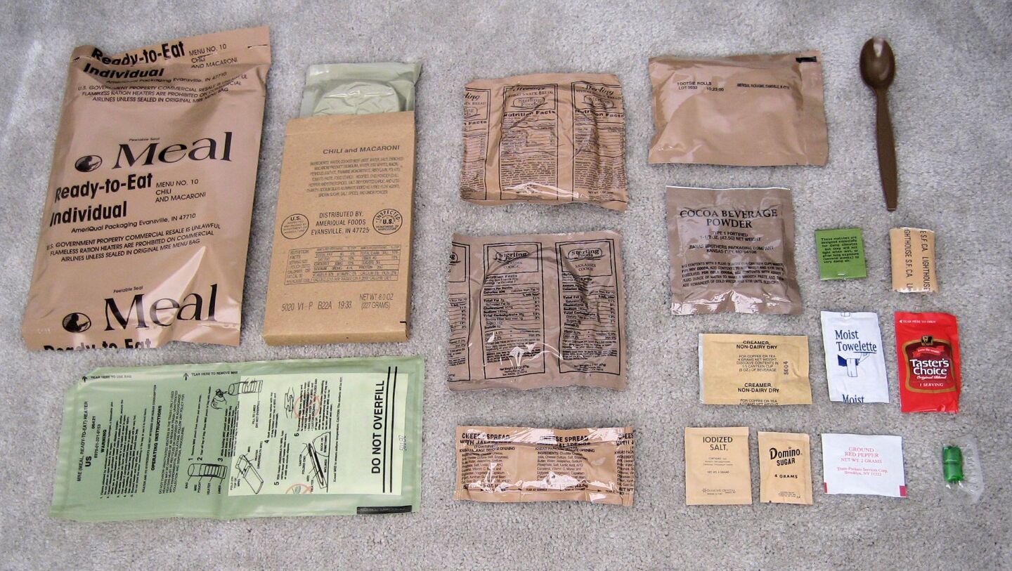 MRE #10: Chile and macaroni (Photo: US Army)