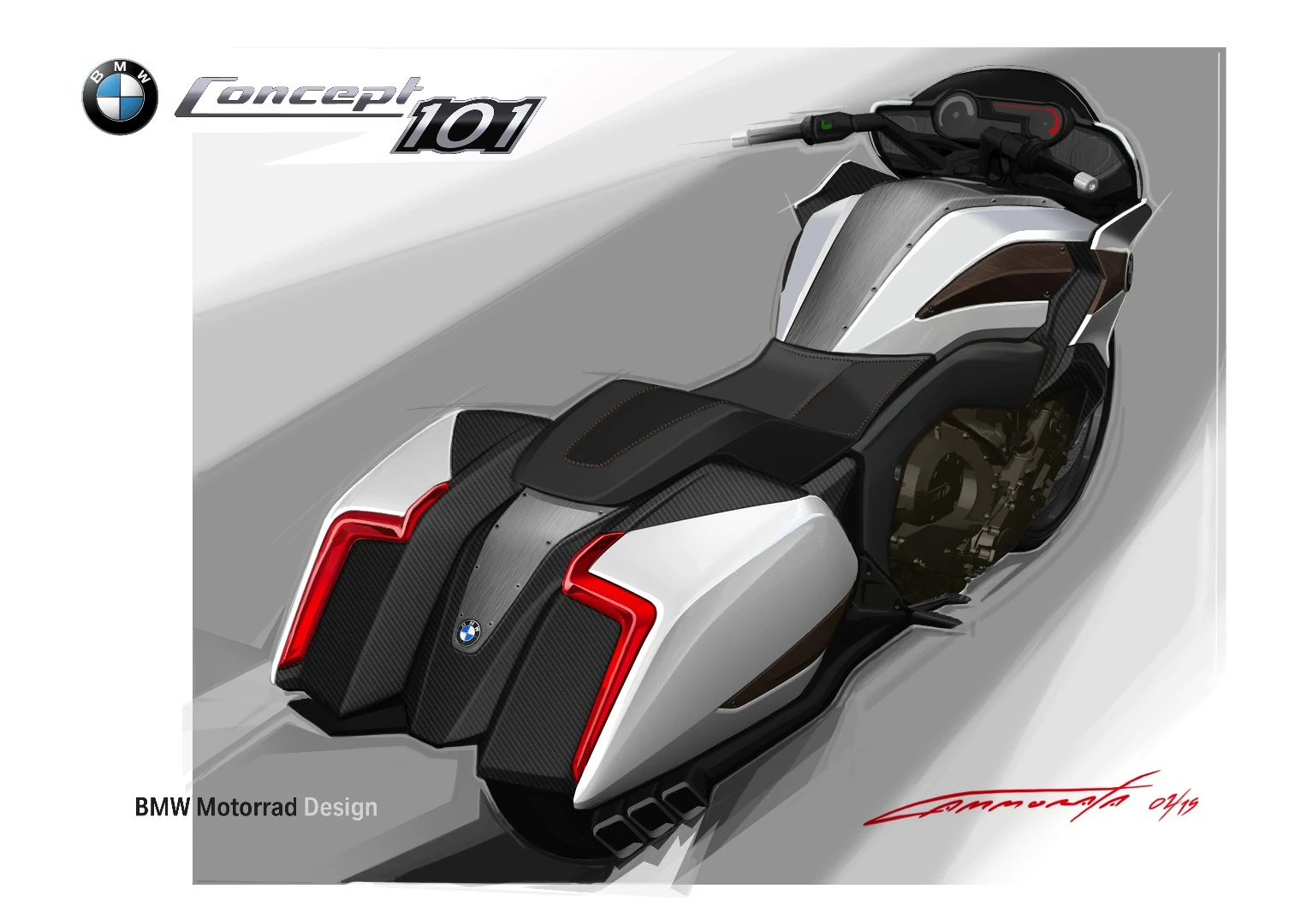 BMW doesn't mess around with its concept bikes. If they make waves, the bikes tend to make it to production. People loved the Concept 90 in 2013, and it quickly became the very popular R NineT production bike. Likewise, the Concept Roadster provided a blueprint for the updated R 1200 R that was released this year. Both these concepts were debuted at the Concorso d'Eleganza Villa d'Este in Como, Italy, and versions of both made it to production quick smart. So this year's effort, the BMW Concept 101