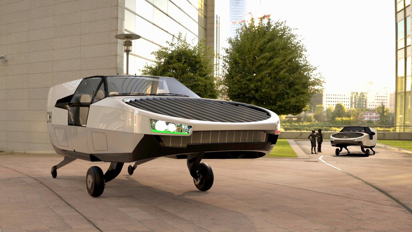 CityHawk VTOL flying car: takes up the ground footprint of a large family car