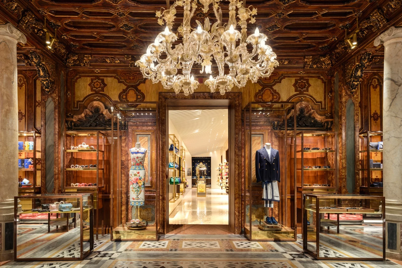 The Dolce & Gabbana’s Venice Palazzo in Italy by French architecture firm Carbondale earned a "Special prize for an Interior Shops & Stores" at the 2018 Prix Versailles awards