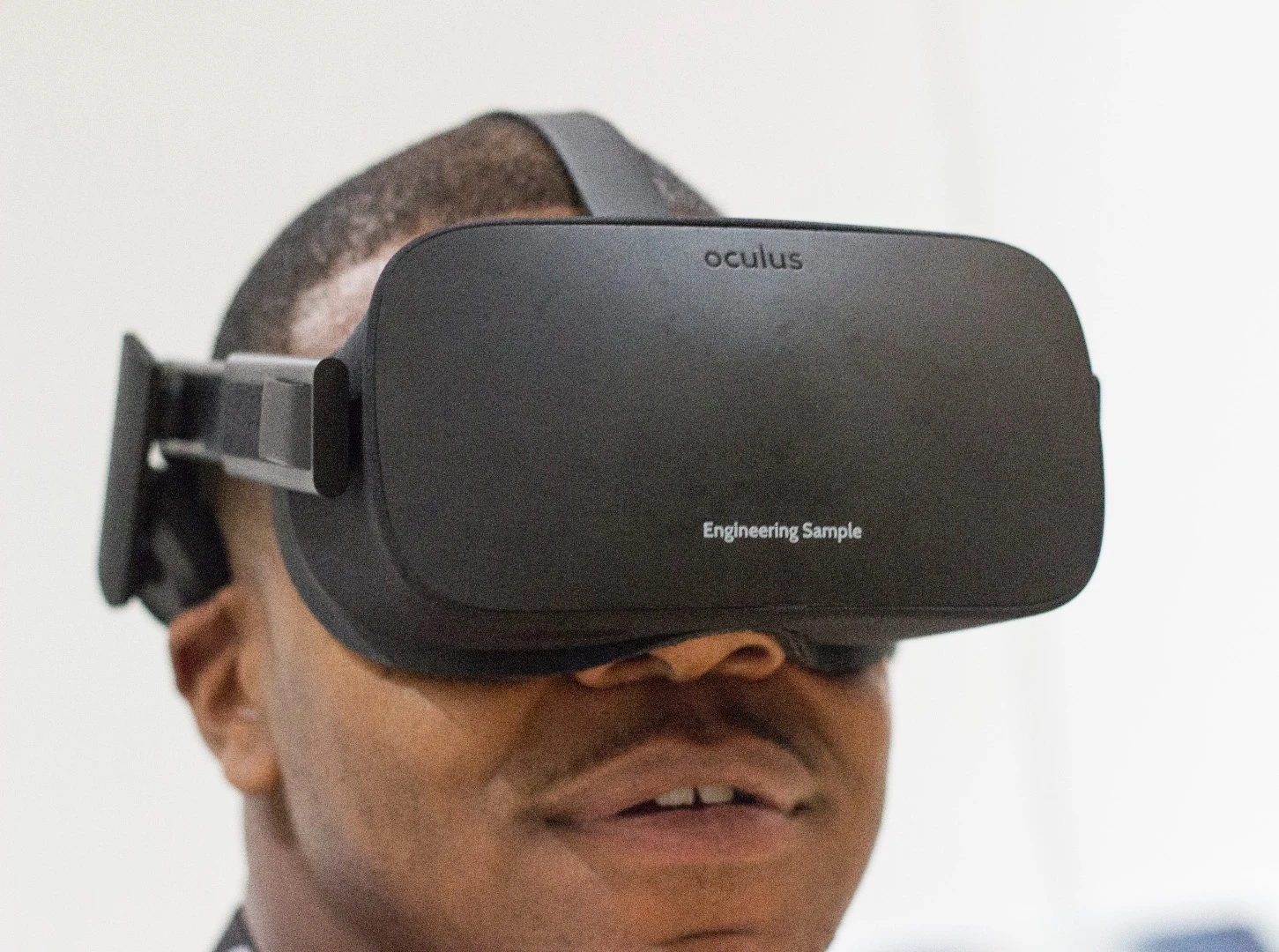 An Oculus rep modeling the company's work for us