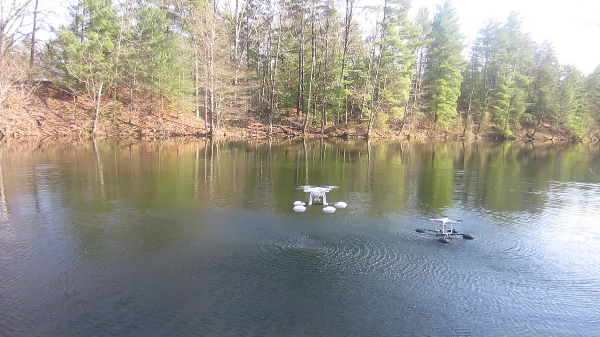 The WaterStrider lets DJI Phantom drones take off from and land on the water