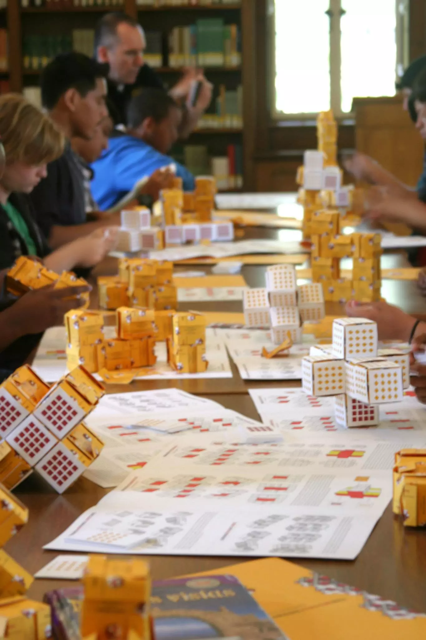 The construction method was devised by Mosely herself, requiring a computer model to assess the number of business cards required